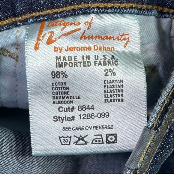 Citizens of Humanity Amber Jeans Women’s 26 Blue Bootcut Low Rise Dark Denim - Picture 9 of 15